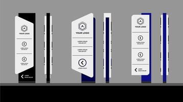Information board Advertisement billboards set vector