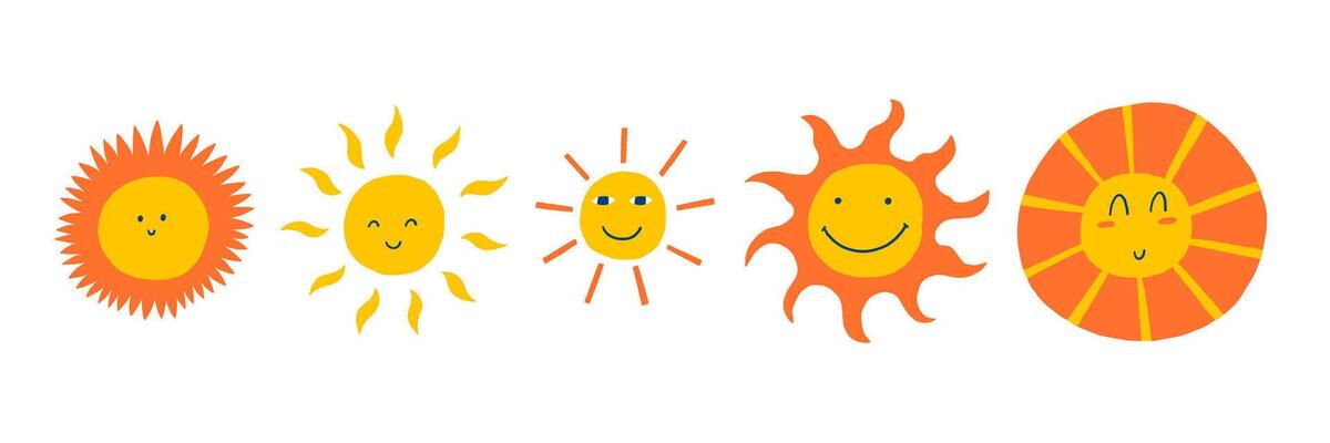Sun Smile Face Sticker