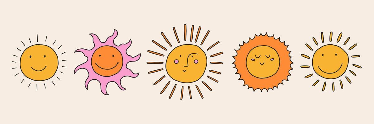 Cute Smile Cartoon Sun