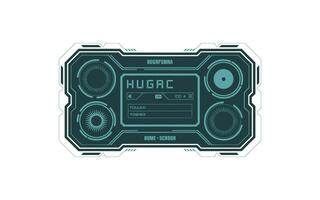 Futuristic UI Interface with Hud and Circles Design for Technology and Science Fiction vector