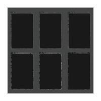 Grunge Style Card Frames or Page Dividers Template in Dark Gray Tones vector