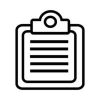Minimalist Icon Of Clipboard With Lined Paper Provides A Simple Representation Of Organization vector
