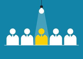 we recruit the best employees. selected employees are yellow vector