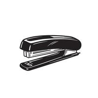 Simple black and white illustration of a stapler for office or school use vector