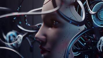 Glimmering Form And Complex Circuitry Embrace video