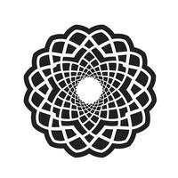 Elegant geometric floral pattern design in a modern silhouette style vector