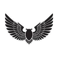 Elegant illustration of a vintage art silhouette winged emblem for design and decoration vector