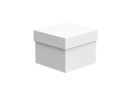 Clean White Cardboard Box with Lid Minimalist Design Packaging Mockup. png