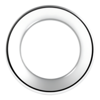 White 3D Ring on Transparent Background png