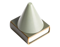 Cone Resting on a Book png