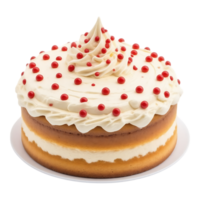 Delicious Layered Cake with Creamy Frosting and Red Sprinkles png