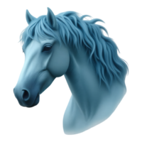 Majestic Blue Horse Head Portrait for Presentations and Social Media png