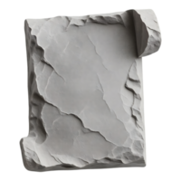 Weathered Stone Scroll on Transparent Background png