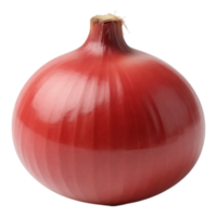 A vibrant, perfectly formed red onion, isolated on a transparent backdrop. png