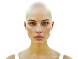 Unique portrait of a woman with captivating features and striking eyes png