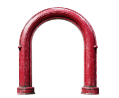 Elegant red archway design for event decoration and architecture png