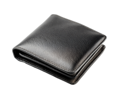 Elegant black leather wallet for everyday use and gifting png