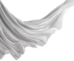Flowing white fabric creates elegant texture for design projects png