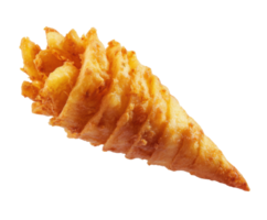 Crispy fried cone filled with delicious potato chips for snacking png
