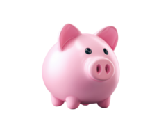 Cute piggy bank for saving money and financial planning png
