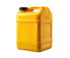 Bright yellow container for liquids used in various applications png