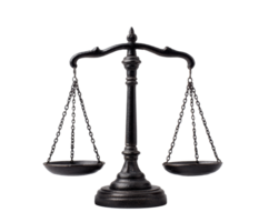 Symbol of justice with balanced scales representing fairness png