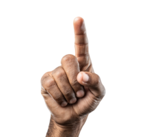 Gesture of pointing finger indicating a message or direction png