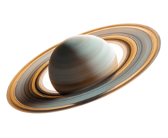 Stunning view of Saturn with bright rings in the universe png
