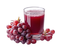 Refreshing grape juice with fresh grapes for healthy hydration png