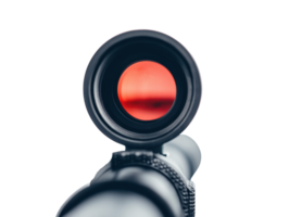 Precision optics with red reticle for accurate shooting png