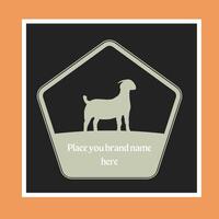 Goat ranch brand template vector