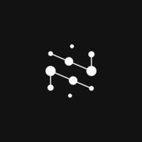 Letter N and cell logo combination for science or tech company vector