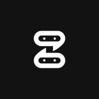 Letter Z and bot or bubbles chat logo concept for ai company vector