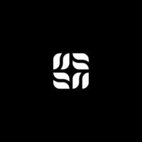 elegant square leaf with abstract concept vector