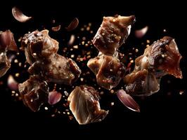 The Refined Components Of Coq Au Vin Shown Apart photo