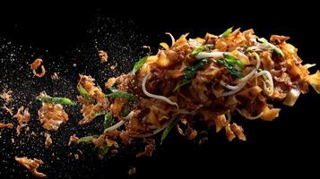 Moving Char Kway Teow Noodles Sizzling Hot photo