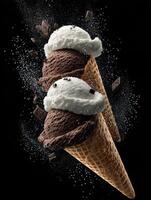 The Perfect Ice Cream Scoop In Free Fall photo