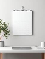 A Simple Office Wall Calendar Design Template photo