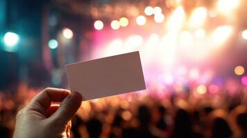 An Energetic Mockup For An Event Ticket Or Pass photo