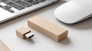 A Pro And Contemporary Wooden USB Drive Template photo