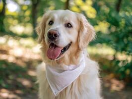 A Cheerful And Wholesome Dog Bandana Template photo