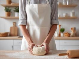 Baking Apron Template Shown in a Modern Kitchen photo