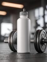 A Workout And Gym Water Bottle Template photo