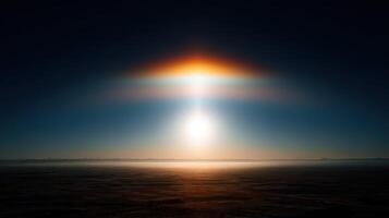 A Colorful Mock Sun Visible In The Atmosphere photo