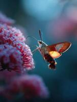 A Deceptively Beautiful Moth on a Forest Wildflower photo