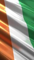 Ivory Coast - waving vertical flag video