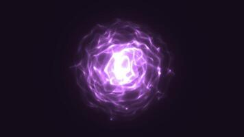 Centralized glowing core radiating vibrant purple light in a fluid, organic pattern video