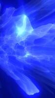 Abstract fluid-like glowing blue textures with light reflections in motion video