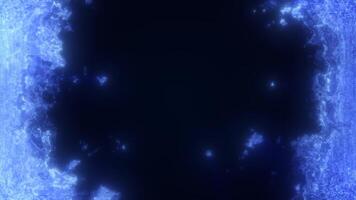Abstract glowing blue energy portal with soft electric highlights and dark center, resembling a sci-fi wormhole video