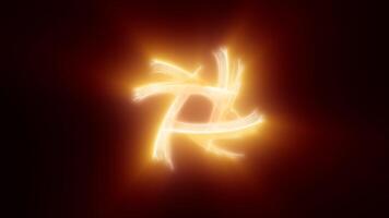 Orange glowing distorted ring with fiery motion, evoking powerful heat, force, and energy core video